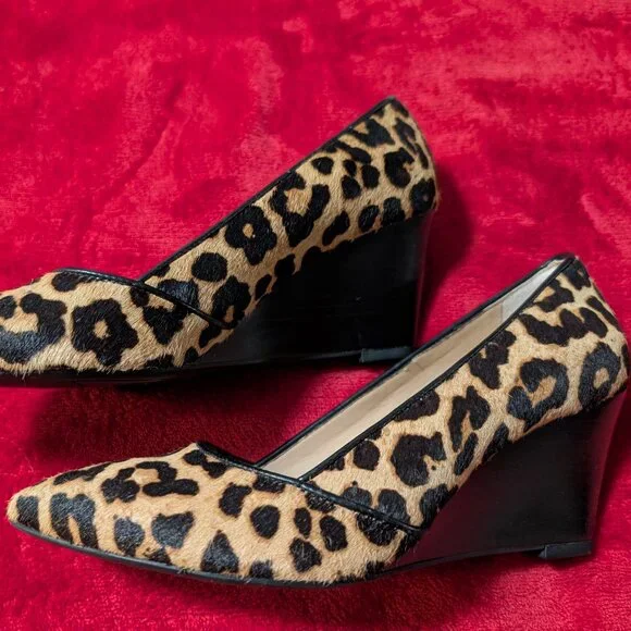 Franco Sarto Animal Print Wedge Heel Size 6 NWOT - Picture 2 of 6